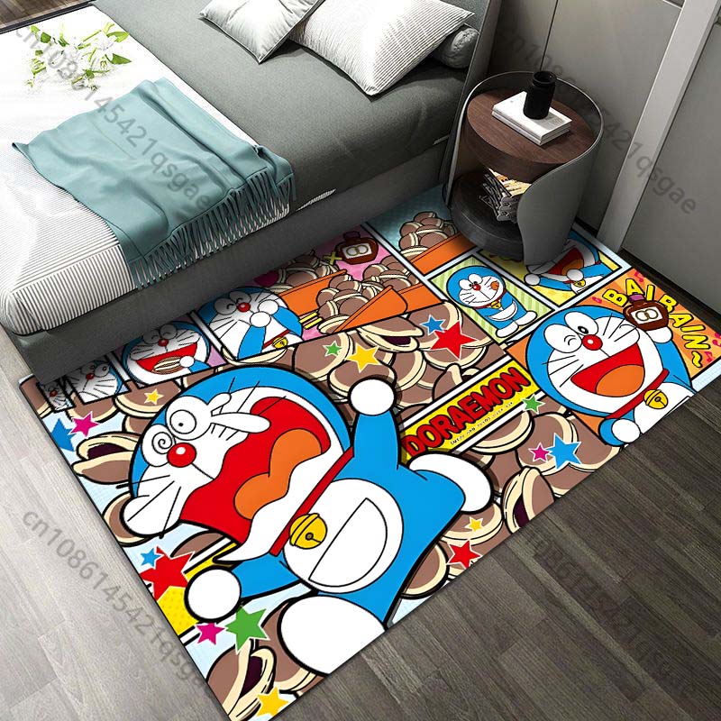 Home Textiles Rug - ญี่ปุ่น ดี-โดราเอมอน วิท เฟรนด์สพรมพิมพ์ลายสำหรับห้องนั่งเล่นห้องนอนห้องเด็กตกแต่งบ้านพรมกันลื่นพรมปูพื้นของขวัญสุดหรู