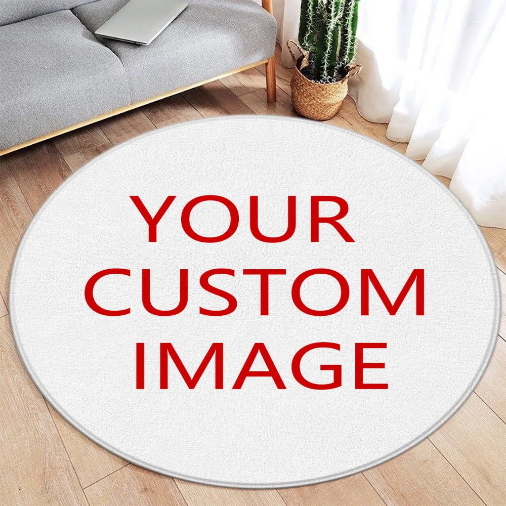 Home Textiles Rug - การ์ตูนที่กําหนดเองสัตว์พรมกลม-ดอกไม้Ocean Forestภูมิทัศน์โมเดิร์นสําหรับห้องนั่งเล่นห้องนอนตกแต่งบ้านพรมนุ่ม