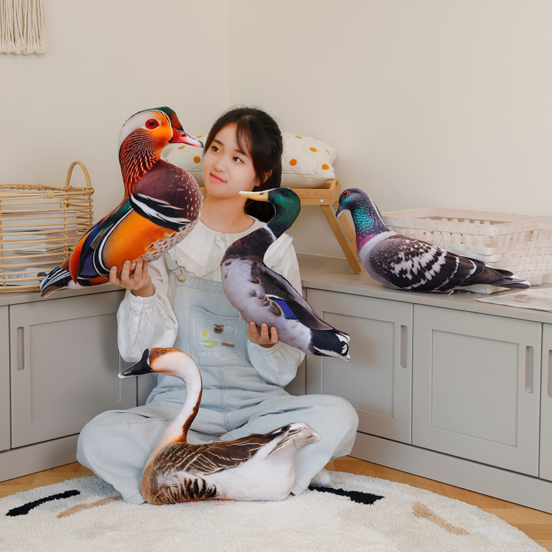 Home Textiles Discount - จําลอง 3D พิมพ์หมอนสัตว์เหมือนจริง Parrot Goose เป็ด
