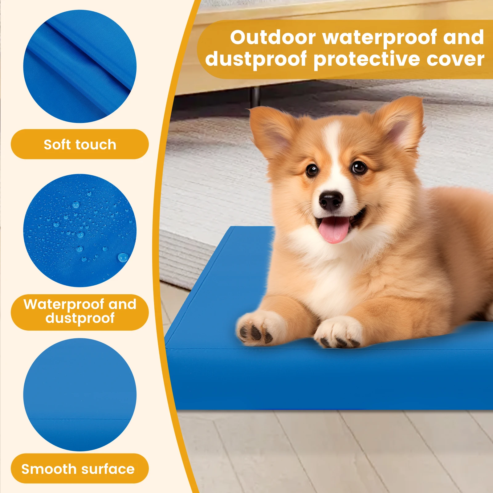 ผ้าคลุมเตียงสุนัขผ้า Oxford กั - Mattress Protector Waterproof บทวิจารณ์และราคา