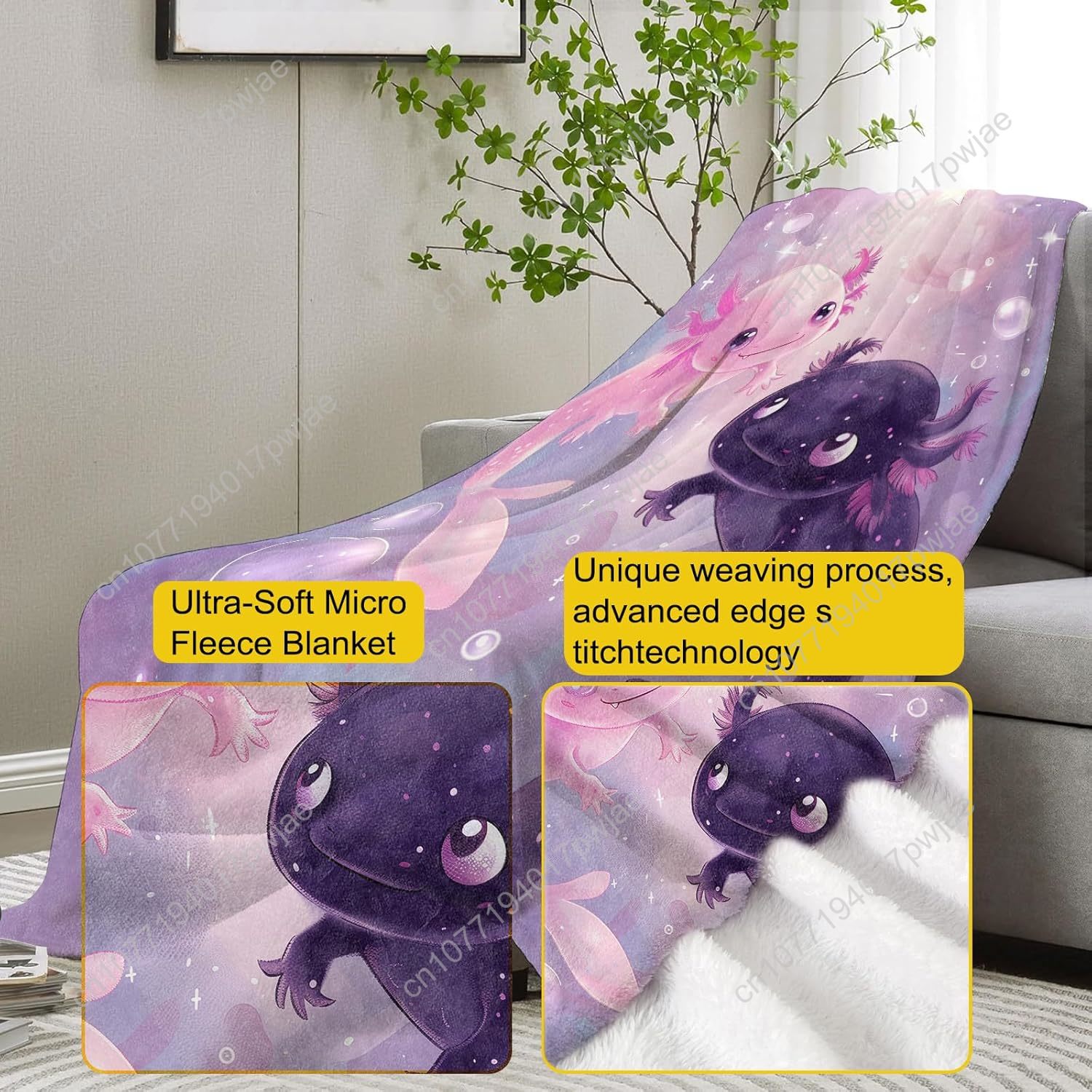 ผ้าห่มอ็อกโซโลตล์ น่ารัก ผ้าห่ - Home Textiles & Decorations บทวิจารณ์และราคา
