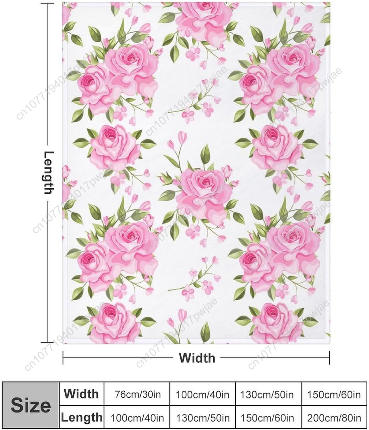 ผ้าห่มลายดอกไม้สีชมพู ของขวัญต - Home Textiles & Decorations บทวิจารณ์และราคา