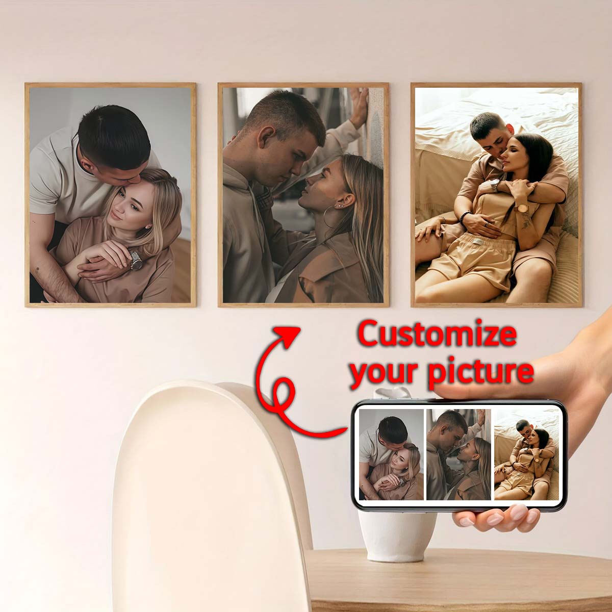 ภาพวาดสีน้ำมันแบบสามชิ้น - กรอ - Home Textiles & Decorations บทวิจารณ์และราคา