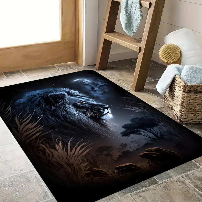 พรมปูพื้นลายสิงโต Starry Night - Home Textiles Rug บทวิจารณ์และราคา