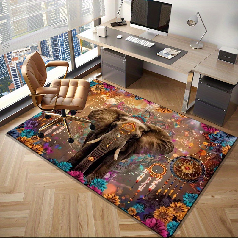 พรมลายมันดาลาช้าง: ลายดอกไม้แบ - Home Textiles Rug บทวิจารณ์และราคา