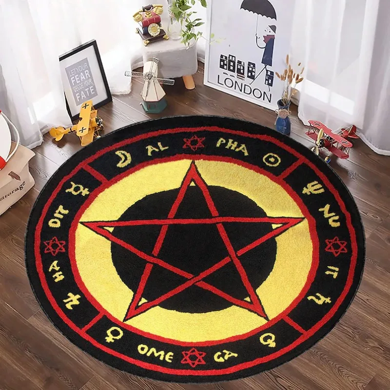 พรมพื้นที่กลมพิมพ์ลายสัญลักษณ์ - Home Textiles Rug บทวิจารณ์และราคา