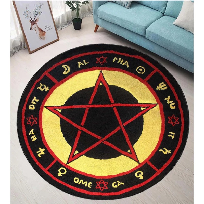 พรมพื้นที่กลมพิมพ์ลายสัญลักษณ์ - Home Textiles Rug บทวิจารณ์และราคา