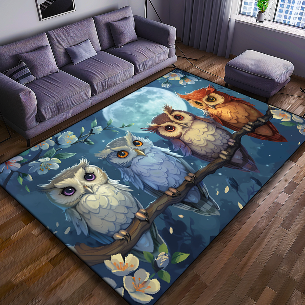 พรมลายมูนไลท์อูลส์: พรมพื้นที่ - Home Textiles Rug บทวิจารณ์และราคา