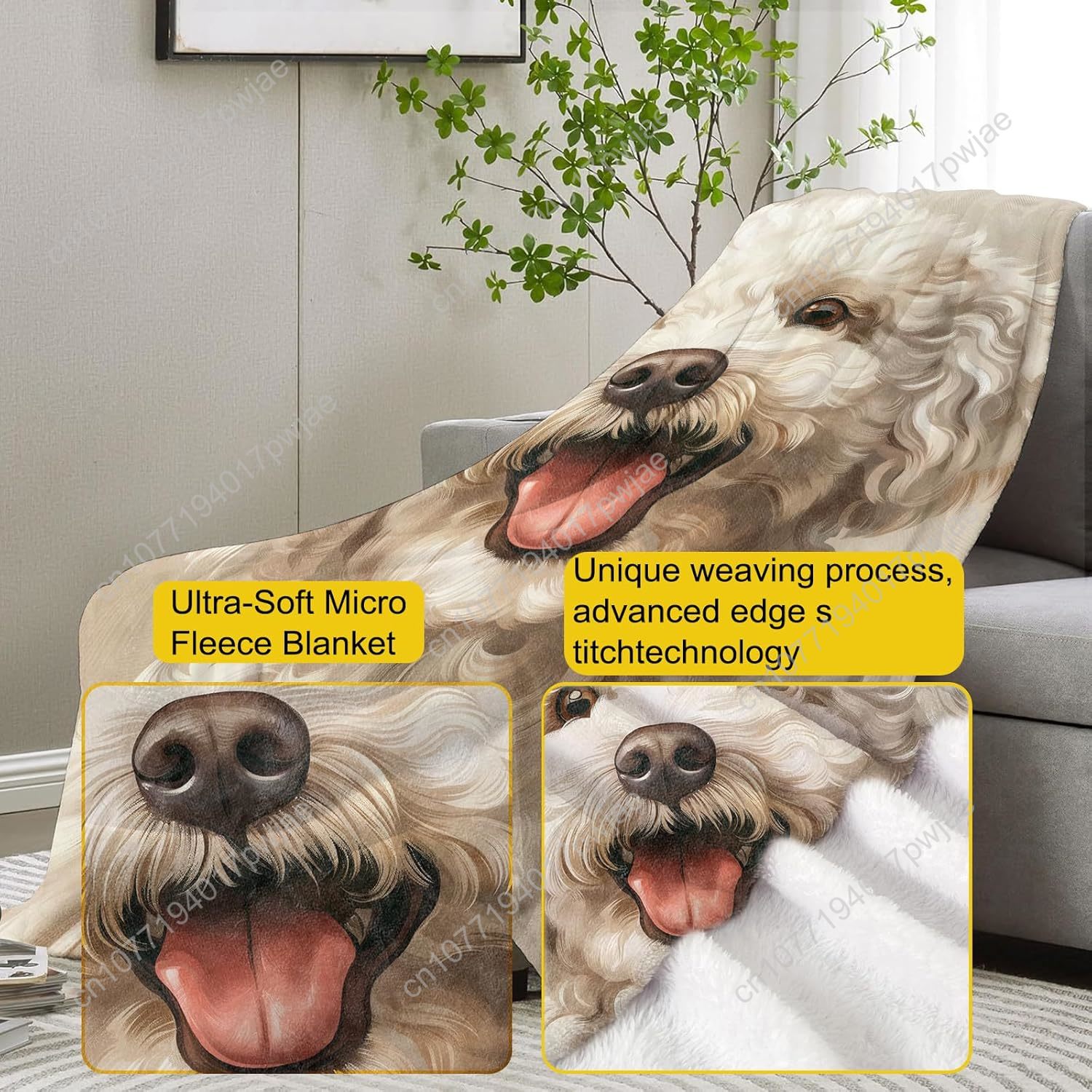 ผ้าห่มลายภาพสุนัขพุดเดิ้ลแสนสุ - Home Textiles & Decorations บทวิจารณ์และราคา