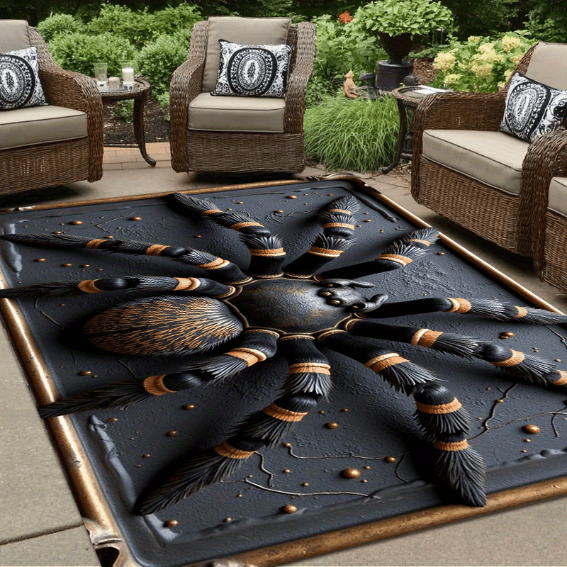 พรมปูพื้นลายแมงมุมสีดำ พรมปูพื - Home Textiles Rug บทวิจารณ์และราคา