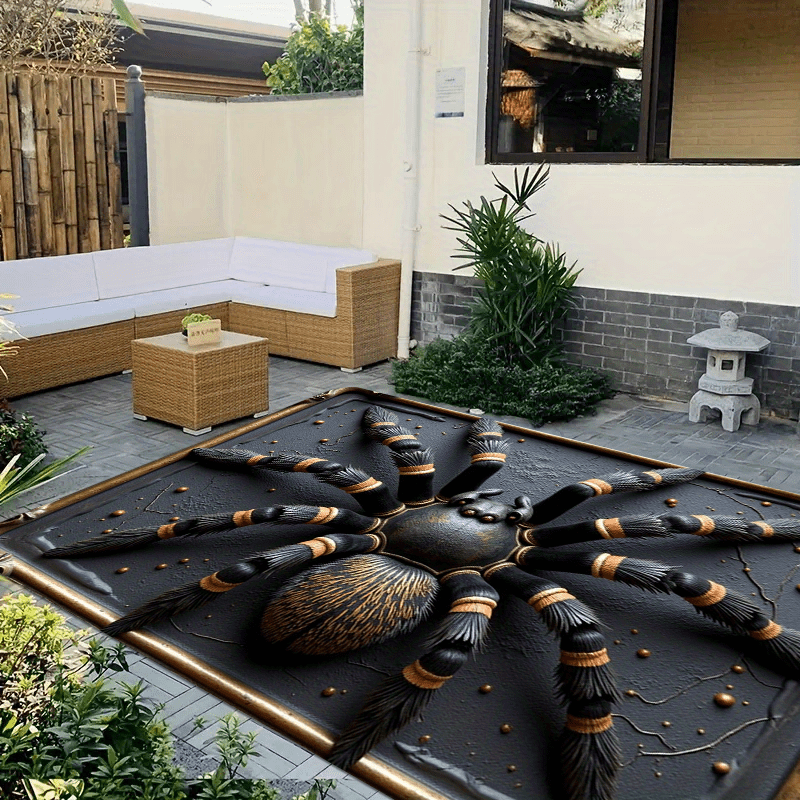 พรมปูพื้นลายแมงมุมสีดำ พรมปูพื - Home Textiles Rug บทวิจารณ์และราคา