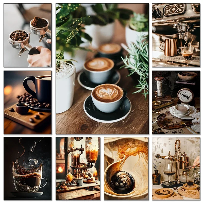 โปสเตอร์ภาพวาดบนผ้าใบลายกาแฟวิ - Home Textiles Discount บทวิจารณ์และราคา