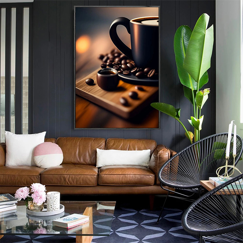 โปสเตอร์ภาพวาดบนผ้าใบลายกาแฟวิ - Home Textiles Discount บทวิจารณ์และราคา